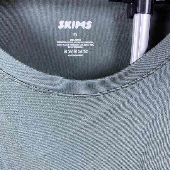 SKIMS Unisex Cotton Jersey T-Shirt 5X Teal Blue | Oversized Fit | New with Tags - Picture 5 of 6